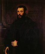 Jacopo Tintoretto Portrait of Nicolaus Padavinus oil painting on canvas